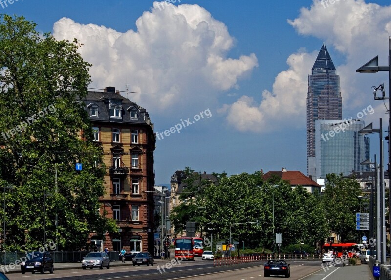 Frankfurt Town Center Frankfurt Am Main Germany Messeturm Free Photos