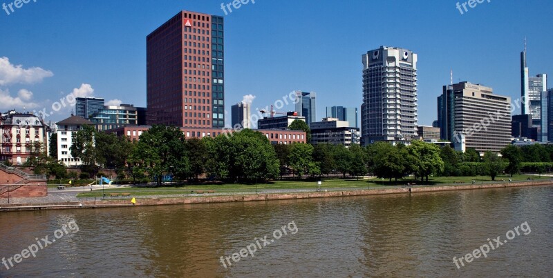 Frankfurt Main Center River Town Center