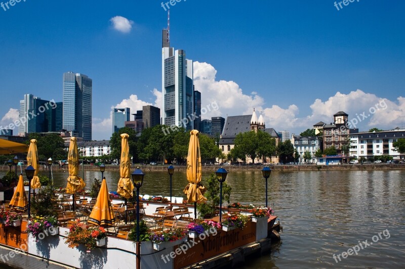 Frankfurt Main Center River Town Center