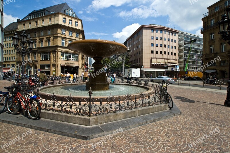 Frankfurt Town Center Frankfurt Am Main Germany Fountain Free Photos