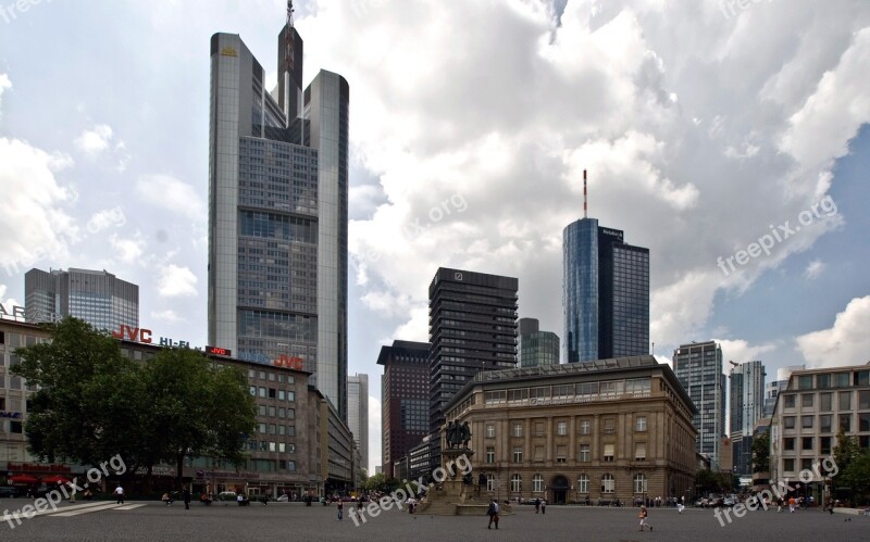 Skyscraper Frankfurt Town Center Frankfurt Am Main Germany Free Photos