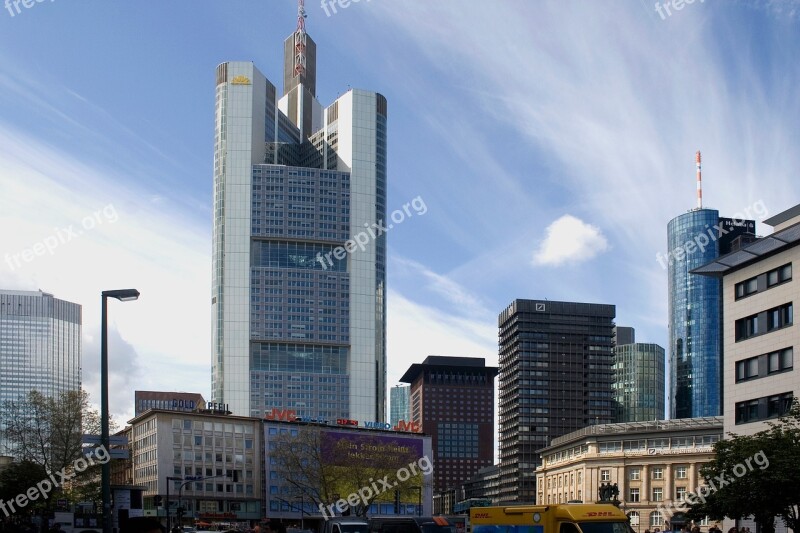 Frankfurt Town Center Frankfurt Am Main Germany Skyscraper Free Photos