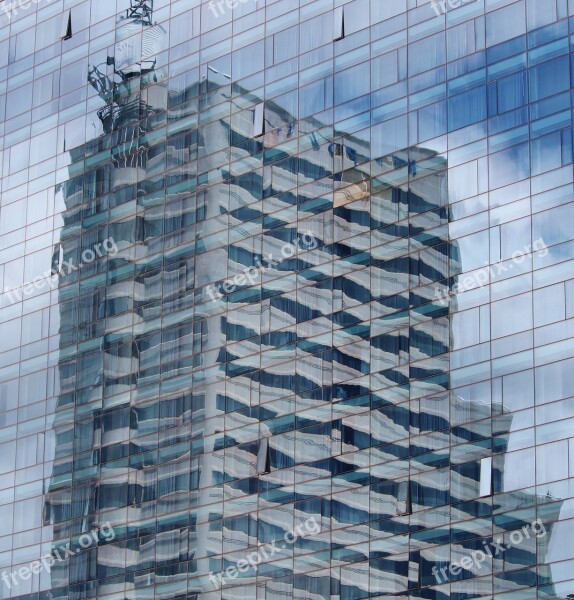 Skyscraper Mirroring Mirror Wall Facade Building