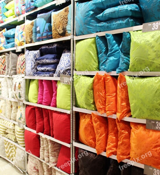 Sofa Cushions Shelf Colorful Free Photos