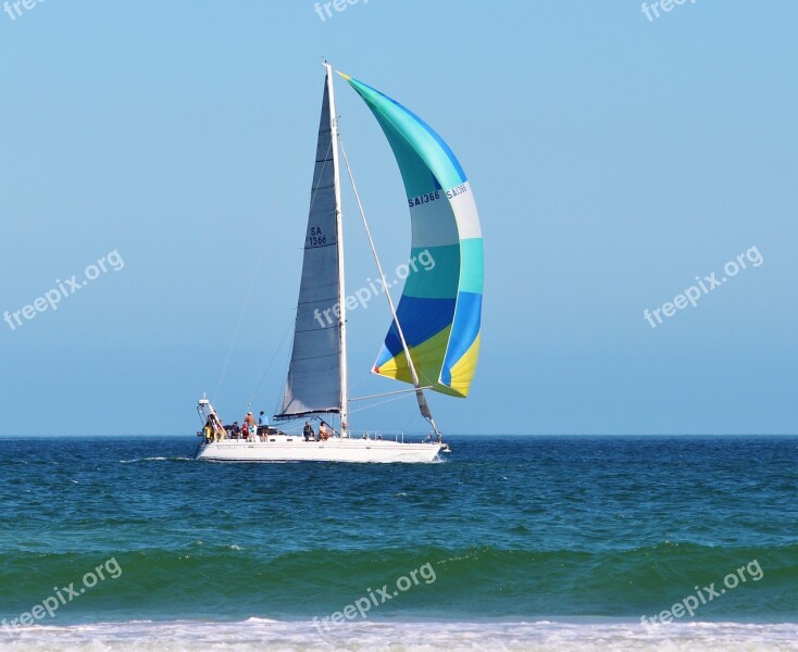 Sailing Vessel Beach Sea Sail Coast