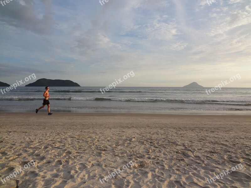 Beach Holidays Race Exercise Jogging