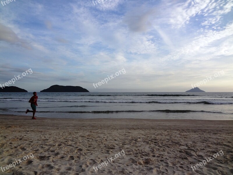 Beach Holidays Race Exercise Summer Jogging