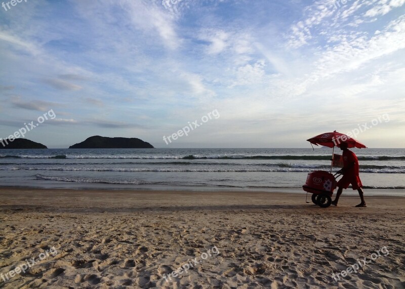 Beach Holidays Ice Cream Man Summer Beira Mar