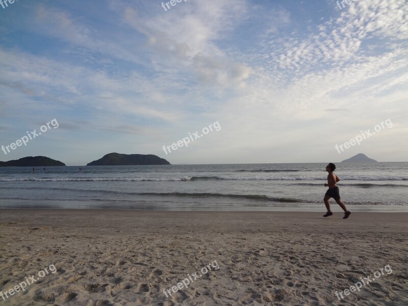 Beach Holidays Race Exercise Jogging