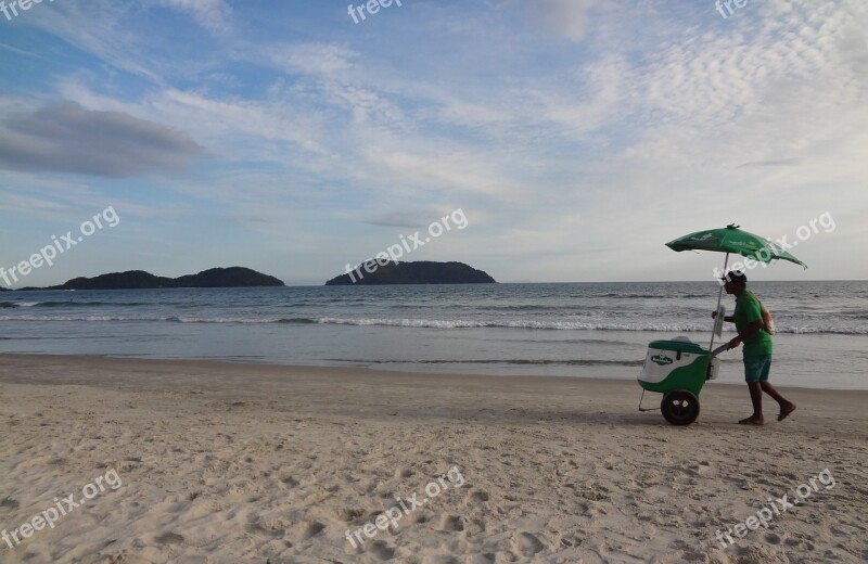 Beach Holidays Ice Cream Man Summer Beira Mar