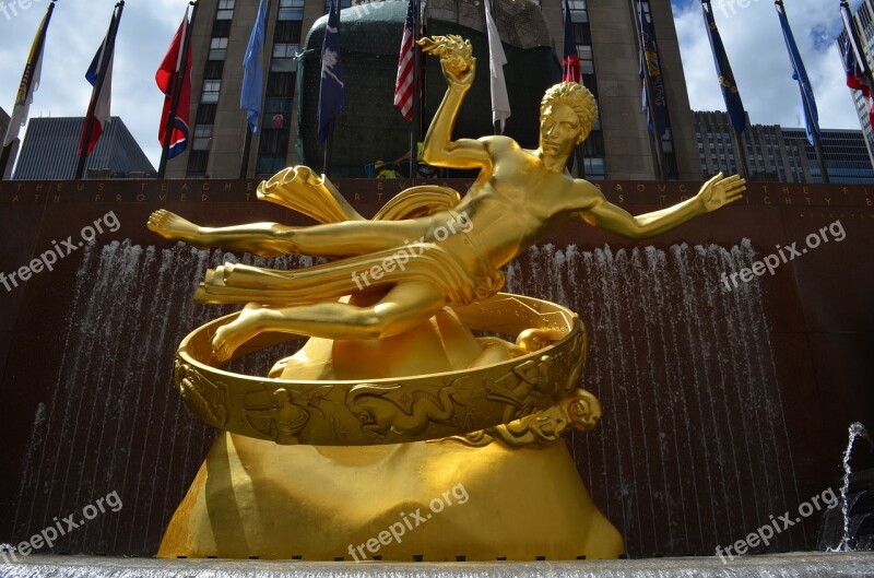 Prometheus Source Rockefeller New York Statue