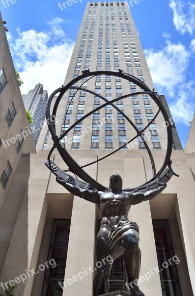 Atlas Strength New York Statue Mythology