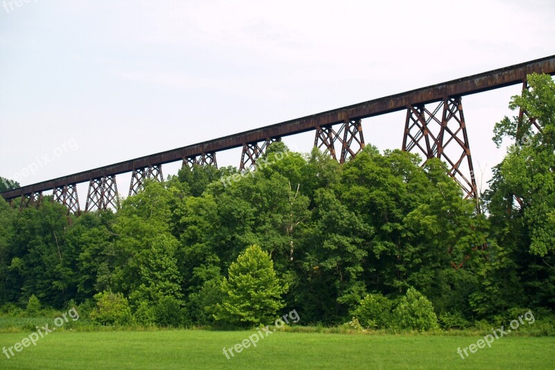 Viaduct Railroad Trestle Bridge Railway