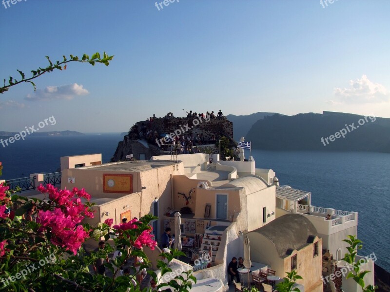 Crater Rim View Viewpoint Houses Cycladic Style