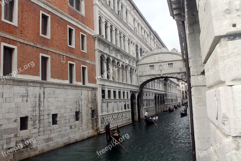 Italy Venice Venezia Gondola Channel