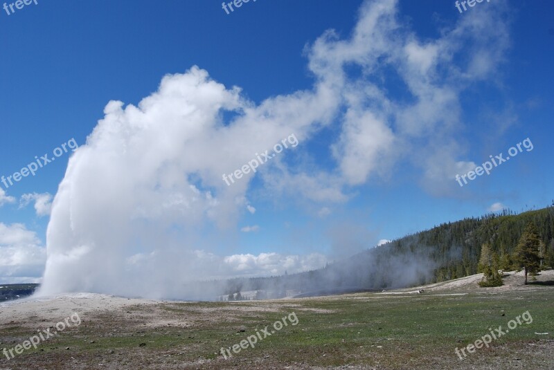 Geyser Yellowstone National Park Wyoming