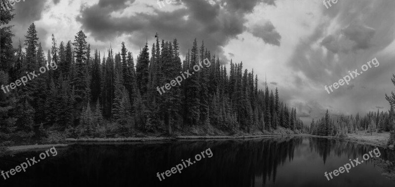 Infrared Black And White Landscape Pure Clean