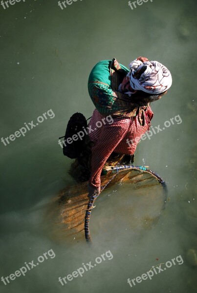 Fishing Women Nepal River Network