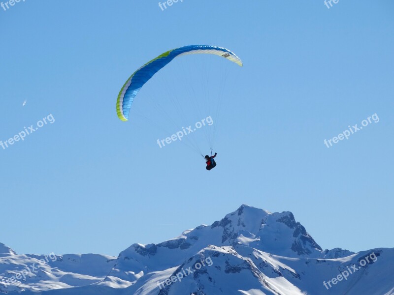 Alpine Alpensport Sport Hang Gliding Distant View