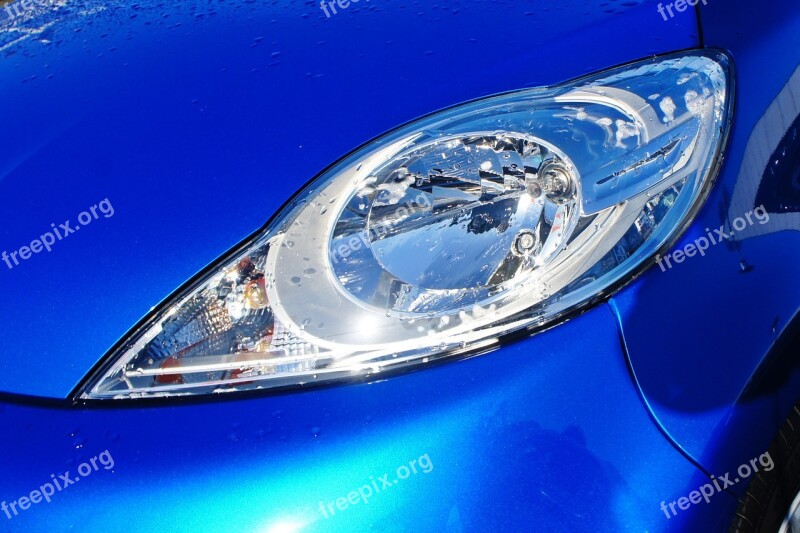 Car Lamp Blue Peugeot Free Photos