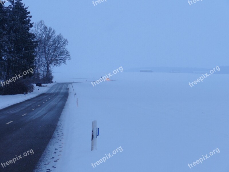 Winter Snow Snowy Wintry Road