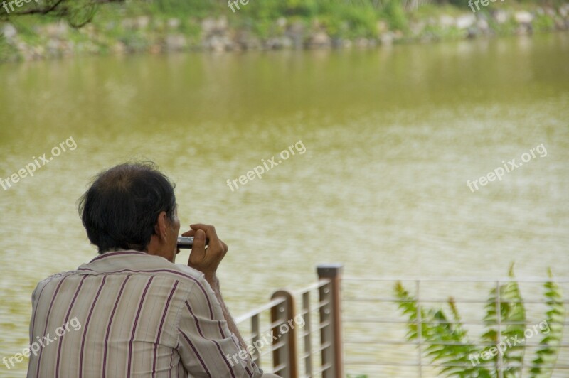 Elderly Memory Harmonica Performers Free Photos