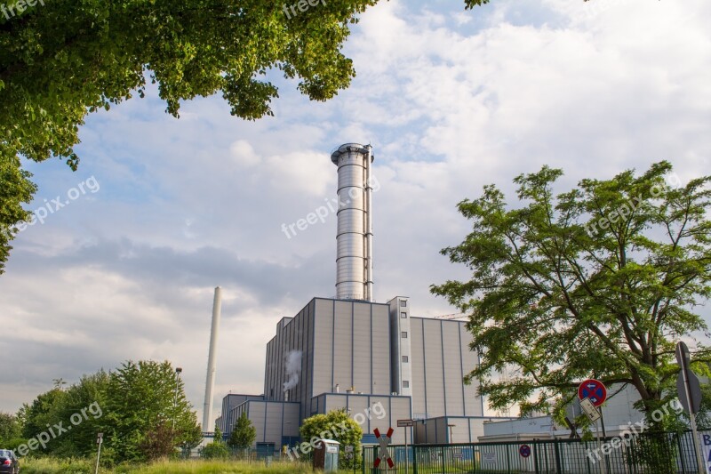 Power Station Chimney Metal Industry Power