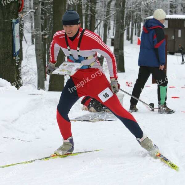 Biathlon Competitor Athlete Skiing Cross Country