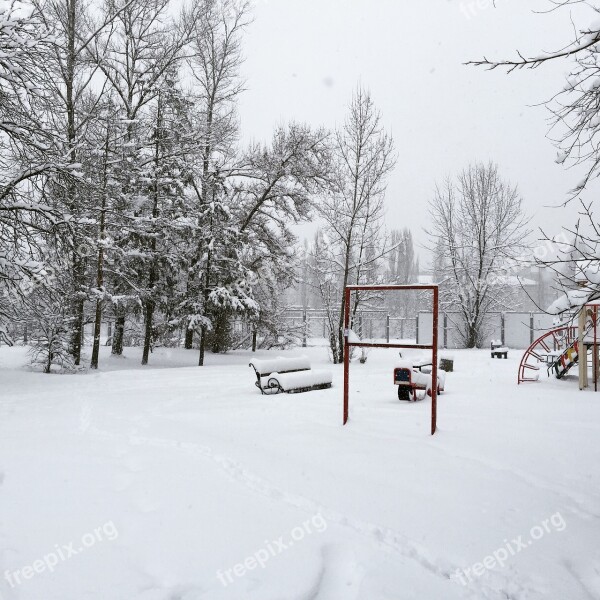 Snowfall Winter Cold Frost Snowflakes