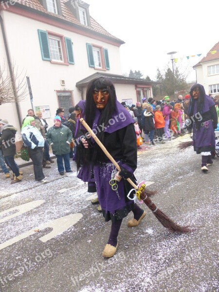 The Witch Alemannic Fasnet Customs Straw Broom Free Photos