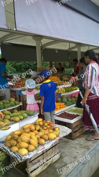 Fruit Stall Tropical Fruits Market Stall Food