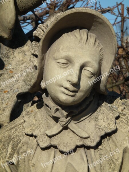 Sculpture Stone Art Courtyard Garden Veitshoechheim