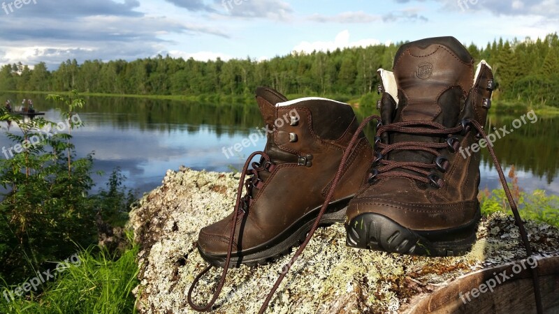 Walking Shoes Nature Outdoor Sweden Water