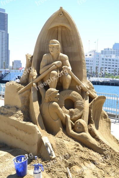 Usa San Diego Sand Art Free Photos