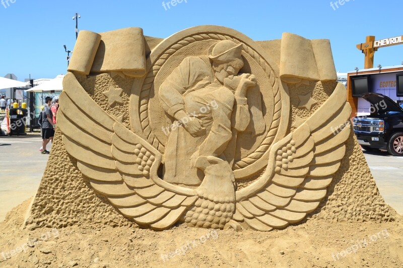 Usa San Diego Sand Art Free Photos