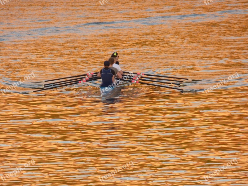 Rowboat Boat River Water Leisure