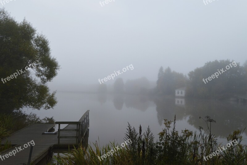 Aura River Aura Fog River Turku