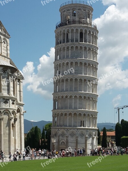 Pisa Tower Italy Architecture Building