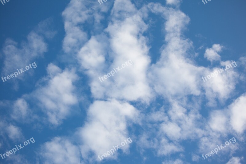 Blue Sky White Clouds Sky Clouds Clear Light