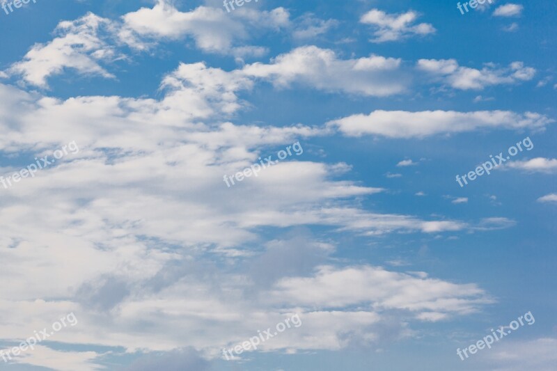 Blue Sky White Clouds Sky Clouds Clear Light