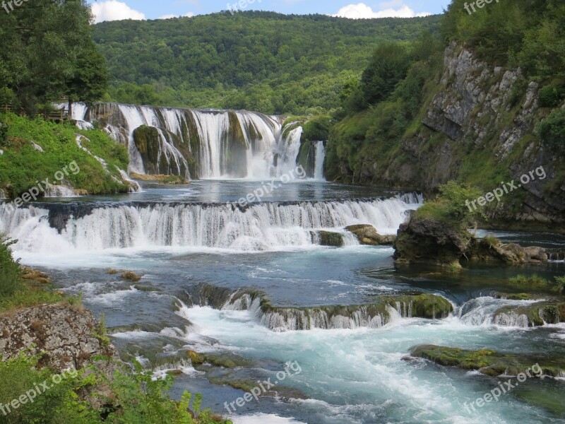 Srtbacki Abdomen Waterfall Wasserfall Nature Water