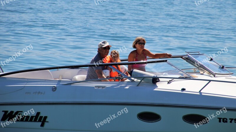 Sunny Water Boat Relaxation Lake