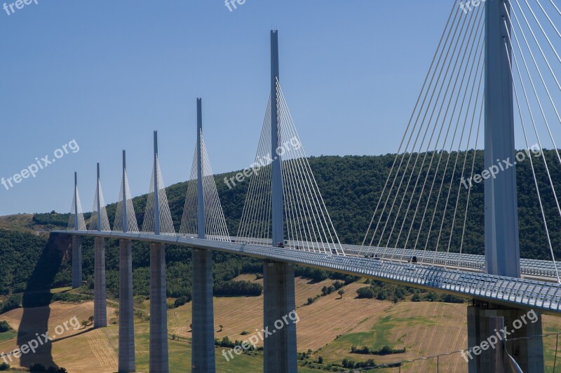 Bridge Millau Viaduct Shrouds Cables