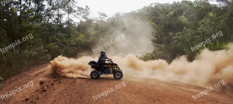 Atv Quad Drive Dust Gravel