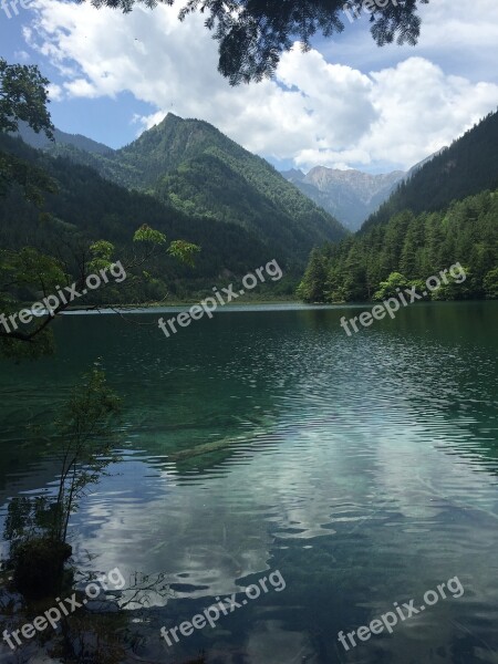 Jiuzhaigou Chengdu Mountain Water Free Photos