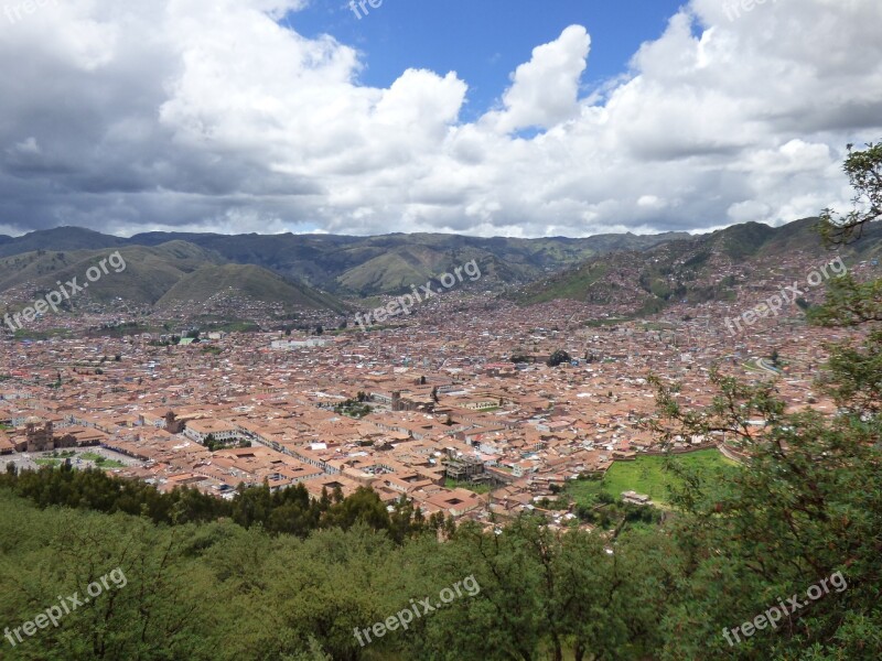 City Cusco Peru Andes Landscape