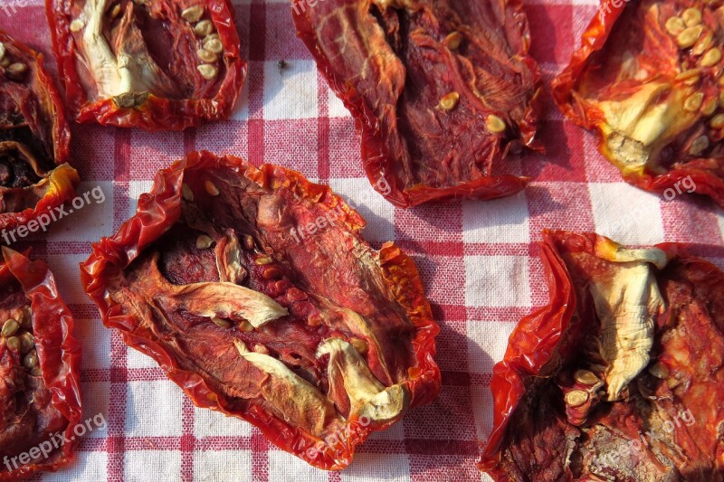 Sun Dried Tomatoes Red Eat Tomatoes Food