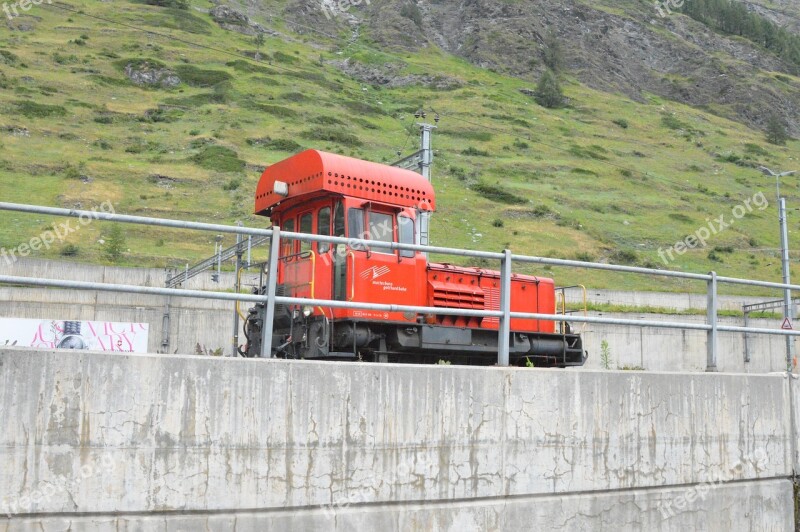 Train Shunter Diesel Matterhorn Gotthard Bahn Zermatt