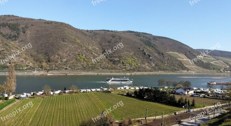 Rhine River Rheingau Waters Landscape