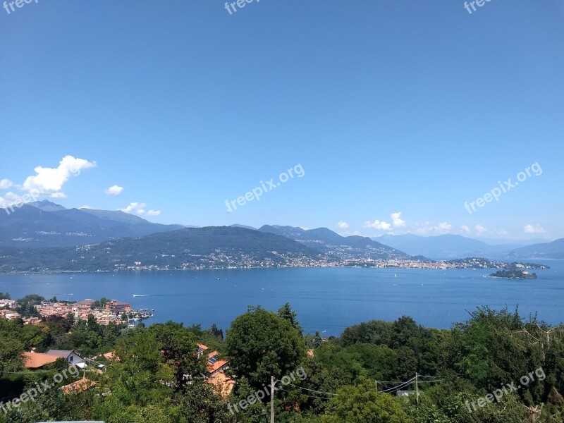 Lago Maggiore Italy Lake Water Mountains